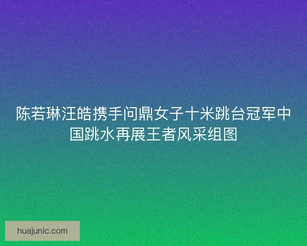陈若琳汪皓携手问鼎女子十米跳台冠军中国跳水再展王者风采组图
